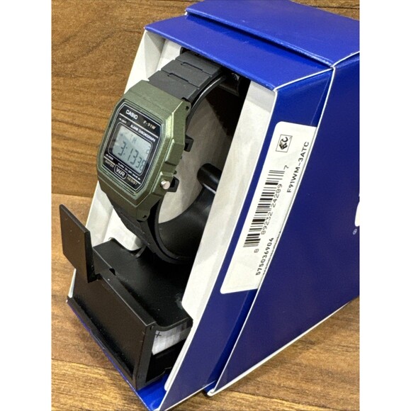 Casio F-91WM-3A Green Digital Black Resin Strap Sporty Lightweight Unisex Watch main image 4